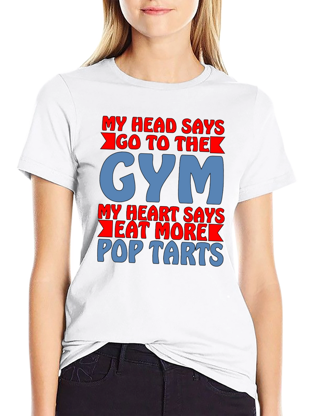 Funny Gym vs Pop-Tarts Graphic T-Shirt