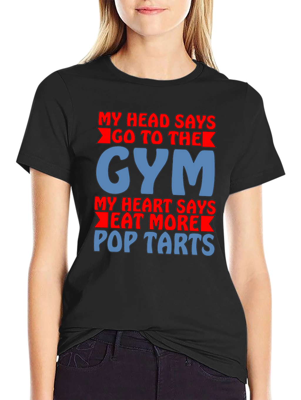 Funny Gym vs Pop-Tarts Graphic T-Shirt