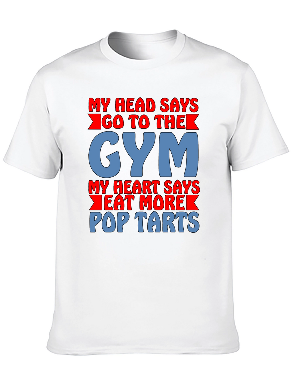 Funny Gym vs Pop-Tarts Graphic T-Shirt
