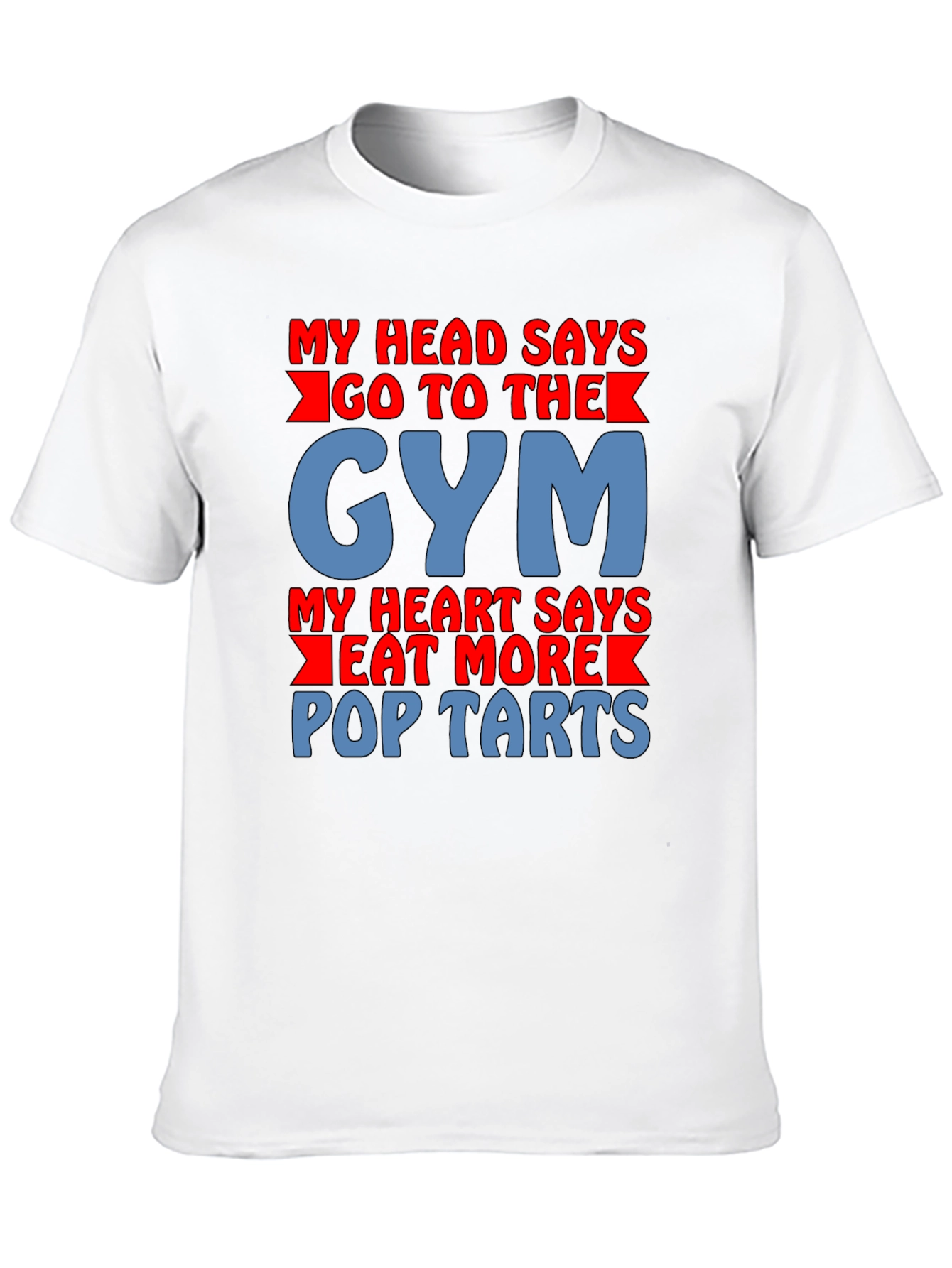Funny Gym vs Pop-Tarts Graphic T-Shirt
