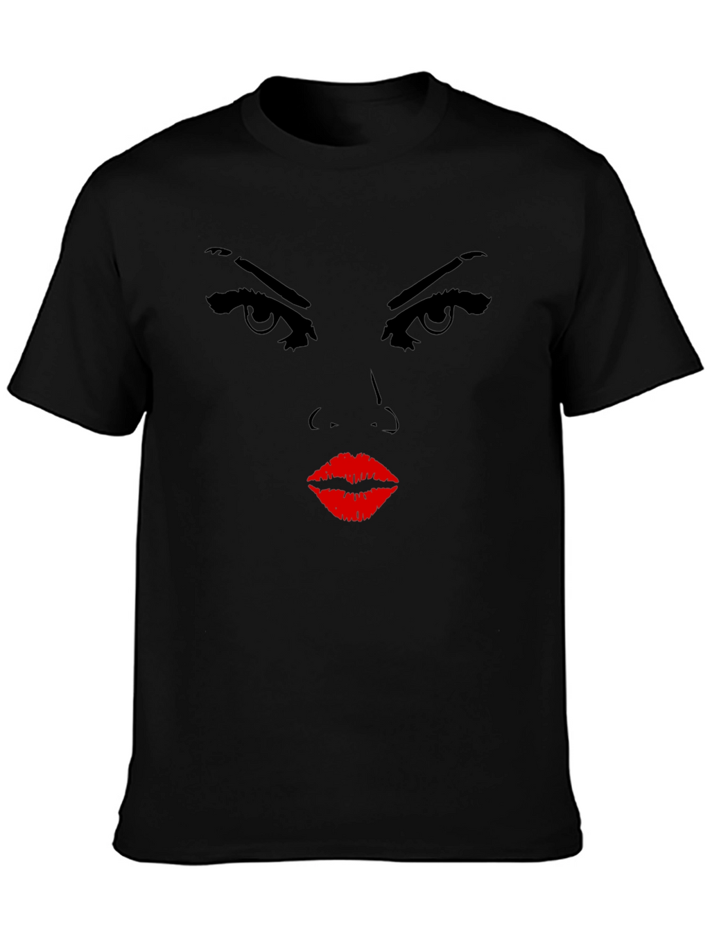 Intense Stare Graphic Black T-Shirt