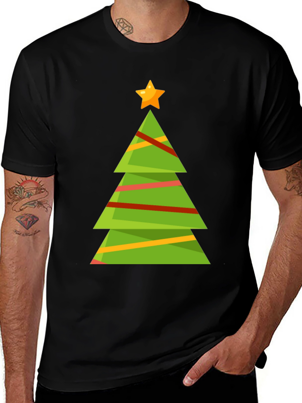 Festive Christmas Tree Graphic Tee