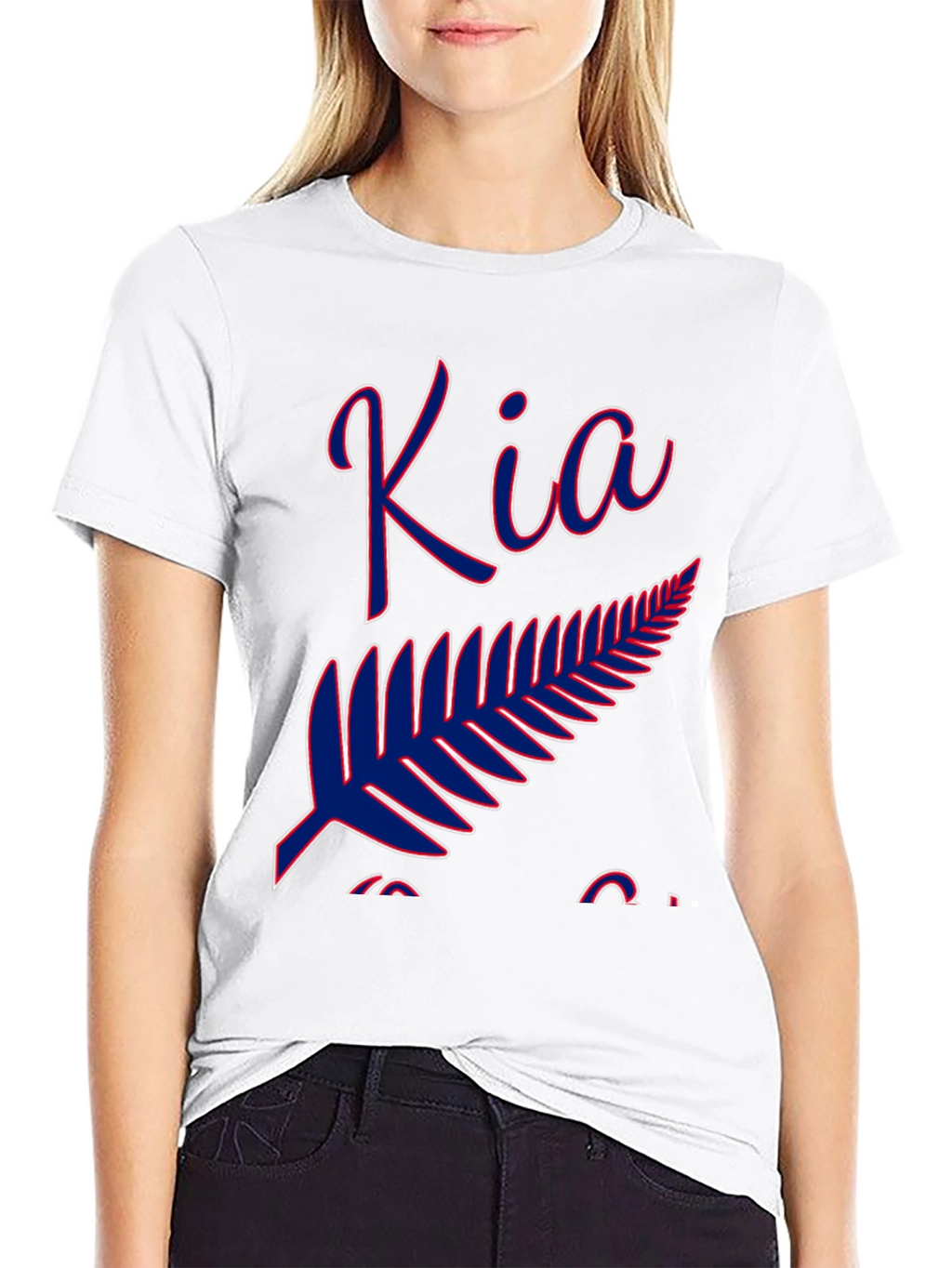 Kia Kaha Fern T-Shirt - Classic Black