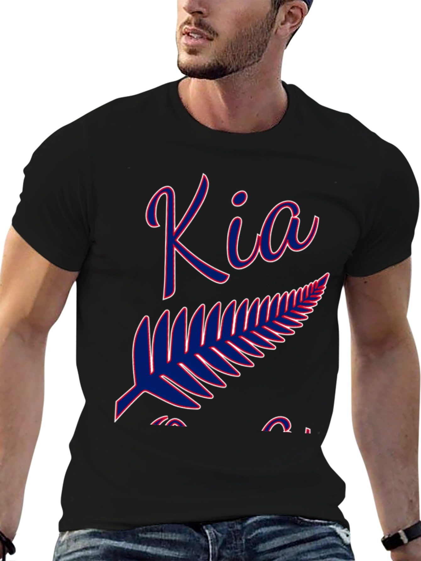 Kia Kaha Fern T-Shirt - Classic Black