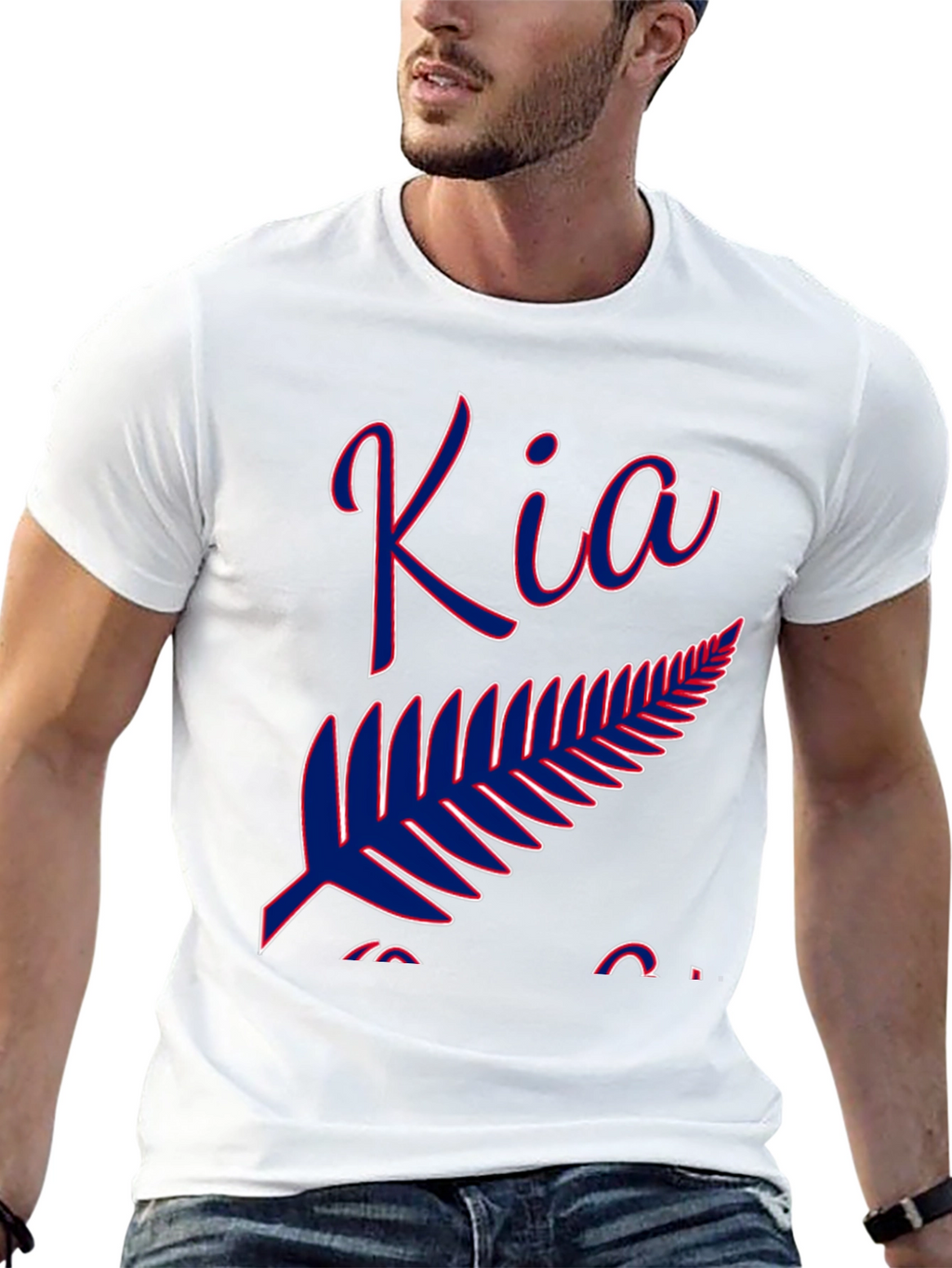 Kia Kaha Fern T-Shirt - Classic Black