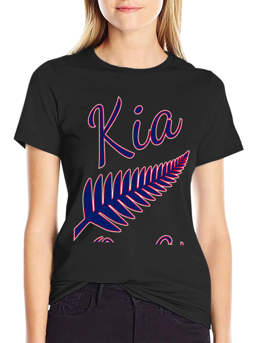 Kia Kaha Fern T-Shirt - Classic Black