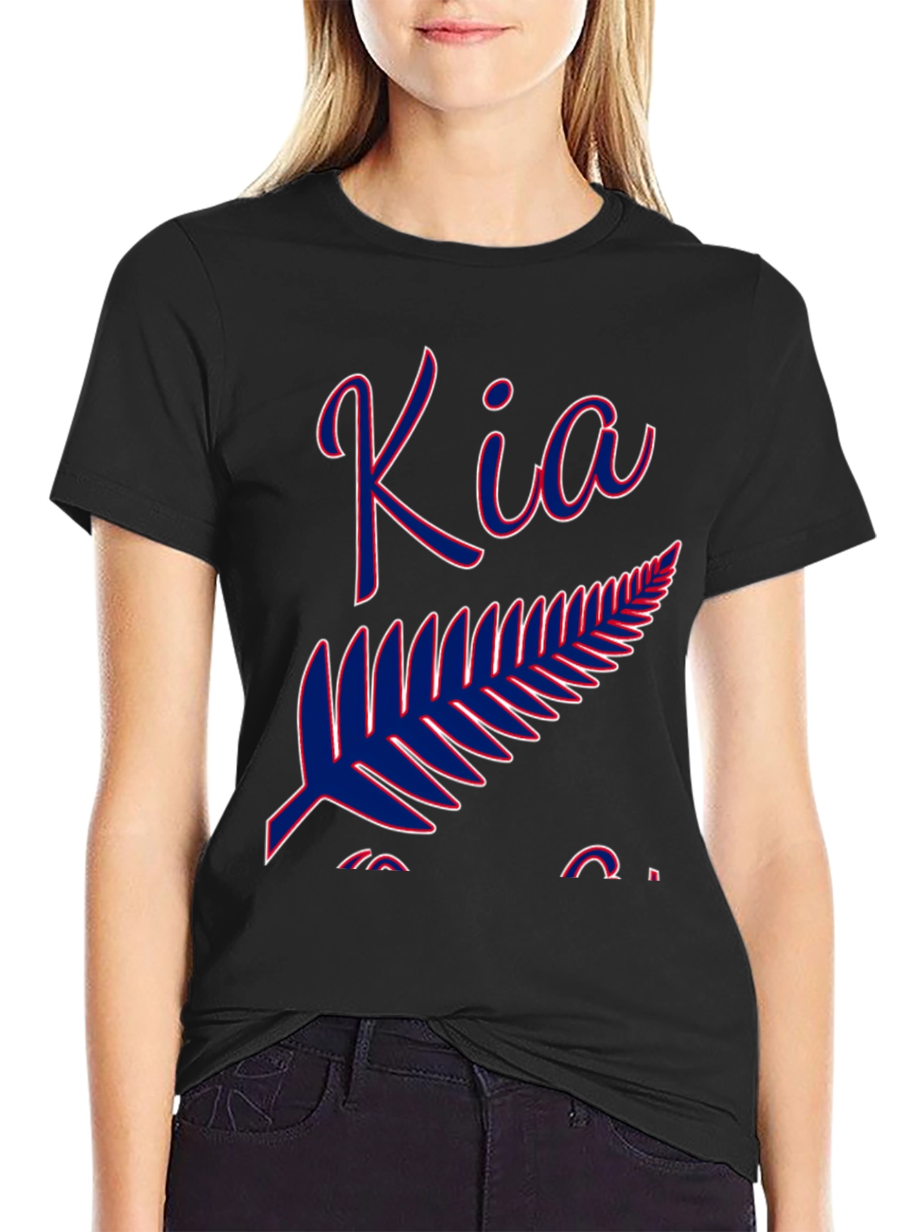 Kia Kaha Fern T-Shirt - Classic Black