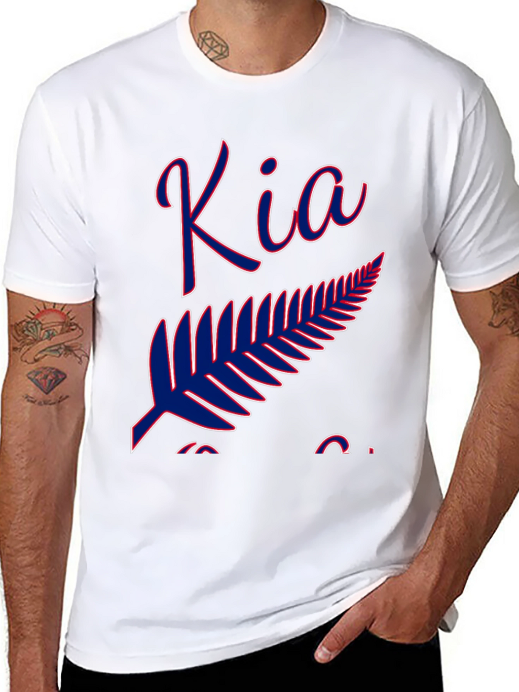 Kia Kaha Fern T-Shirt - Classic Black