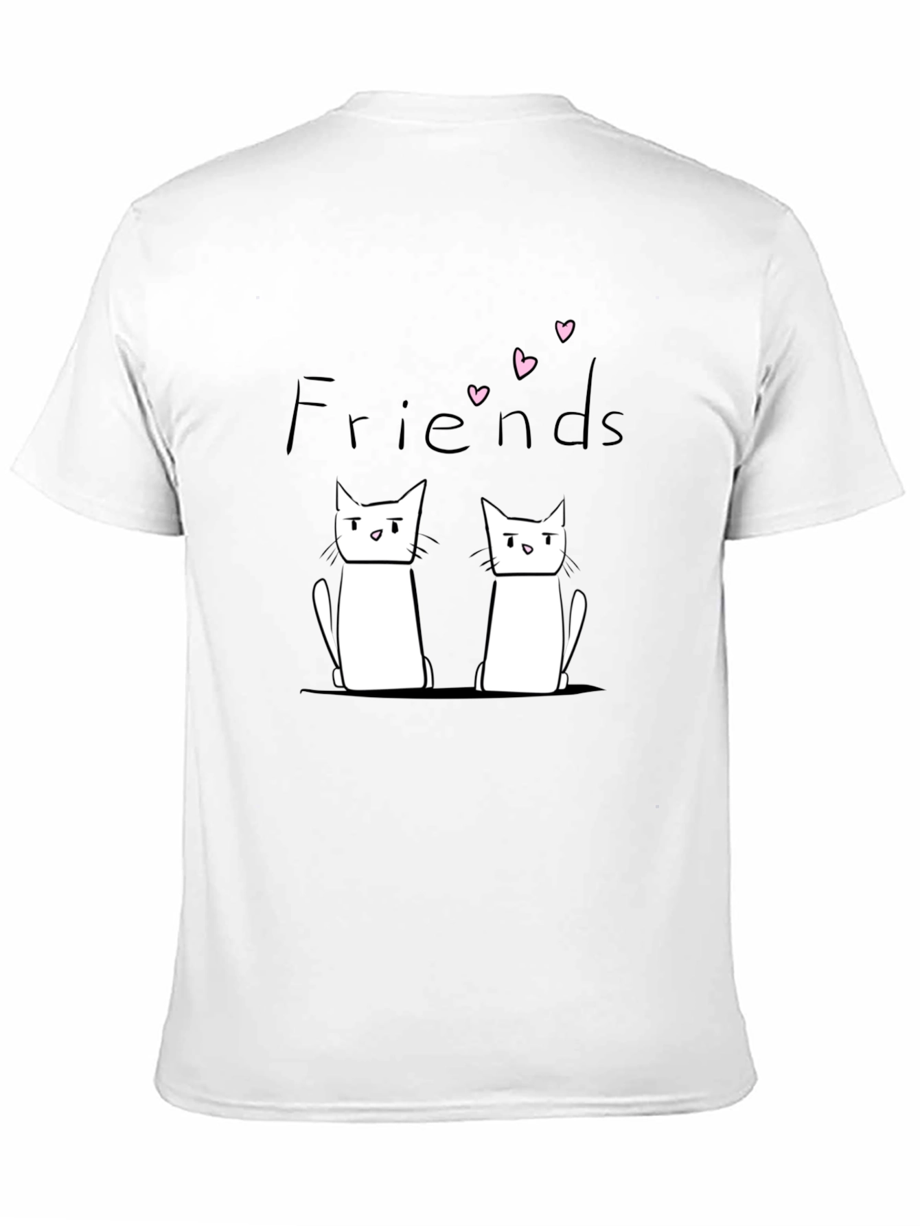 Friends Cat Graphic Black T-Shirt