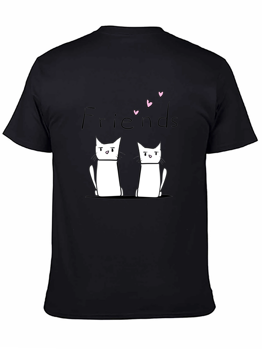 Friends Cat Graphic Black T-Shirt