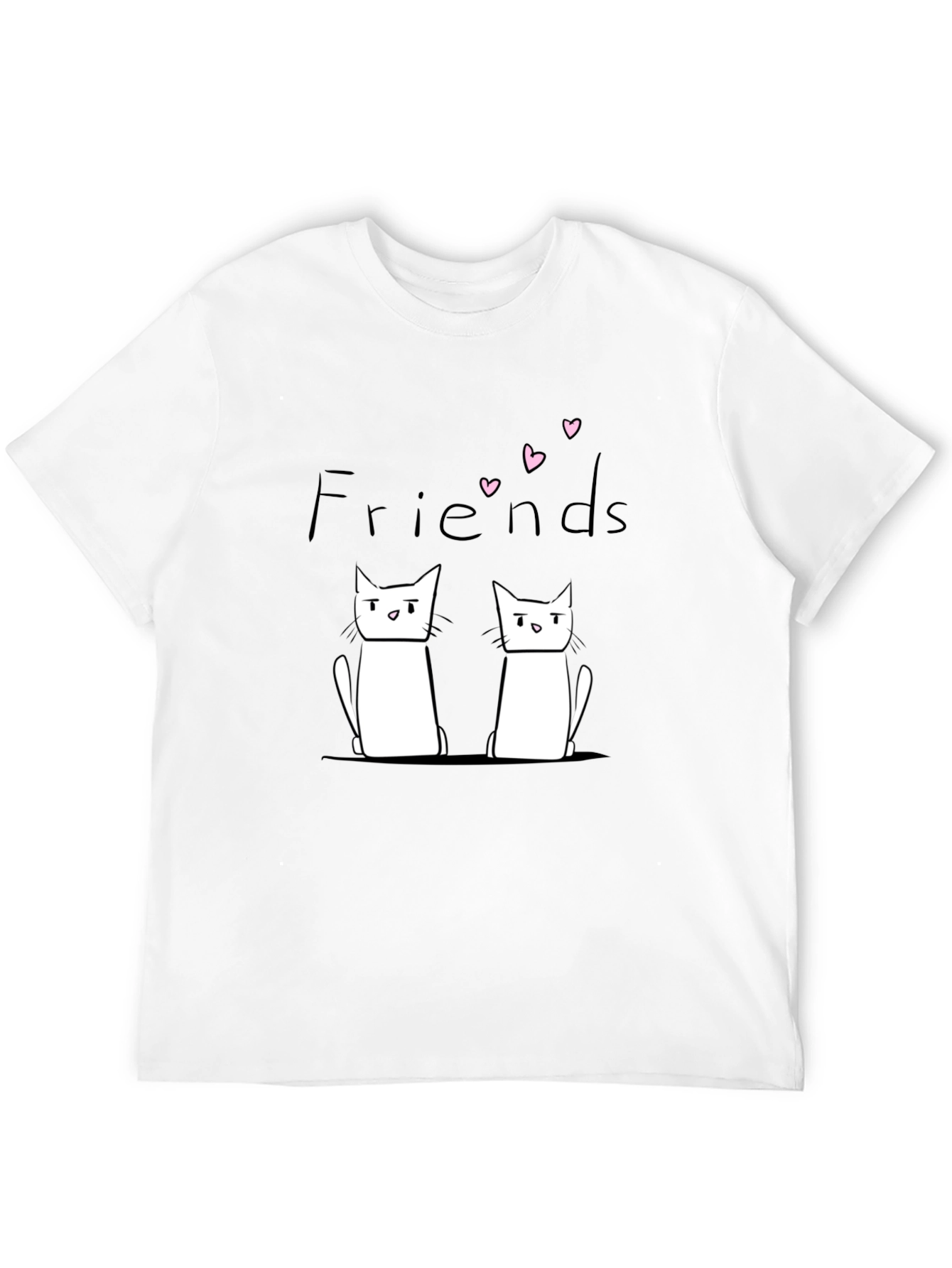 Friends Cat Graphic Black T-Shirt