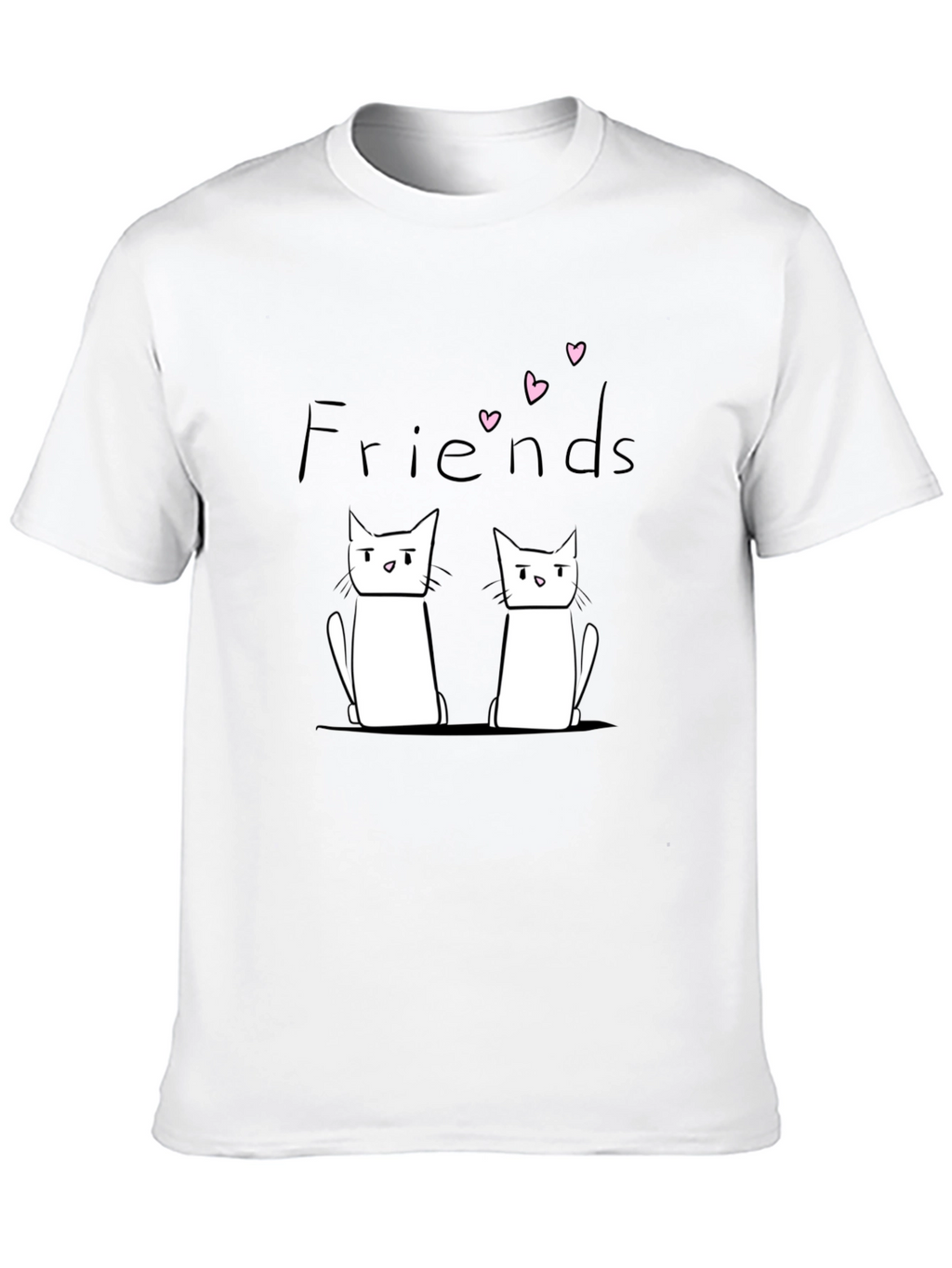 Friends Cat Graphic Black T-Shirt