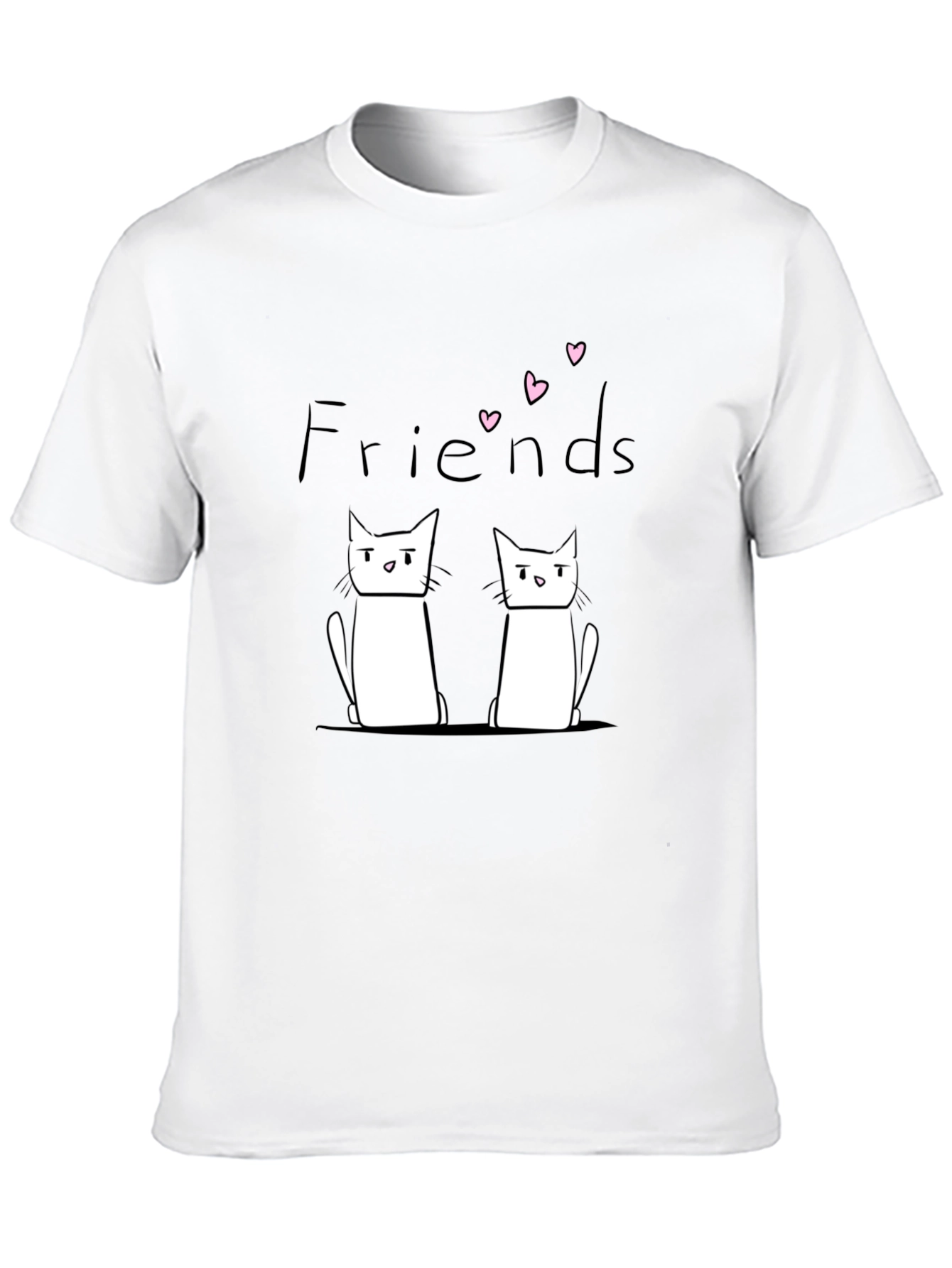 Friends Cat Graphic Black T-Shirt