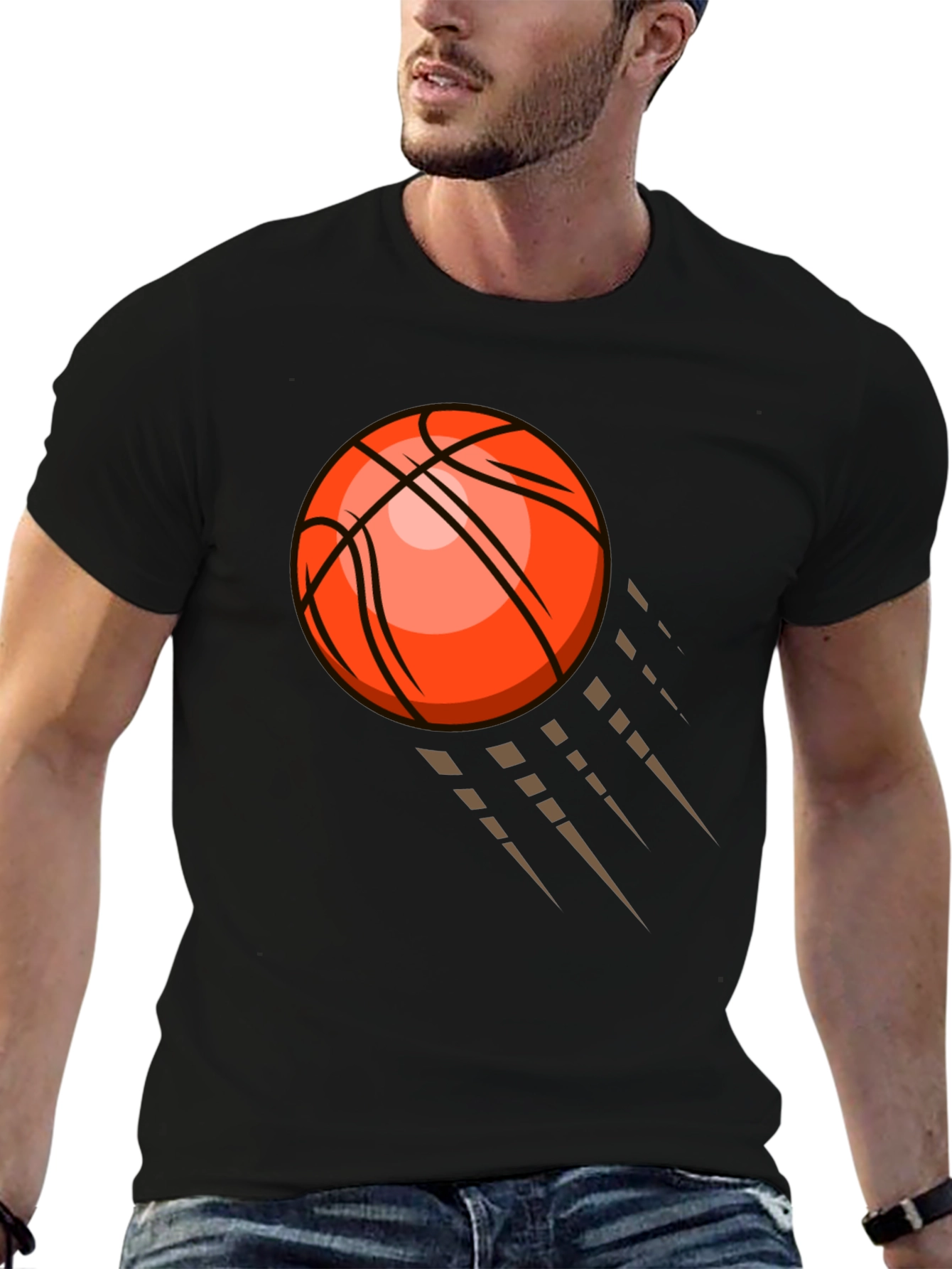 Black Basketball Graphic Tee