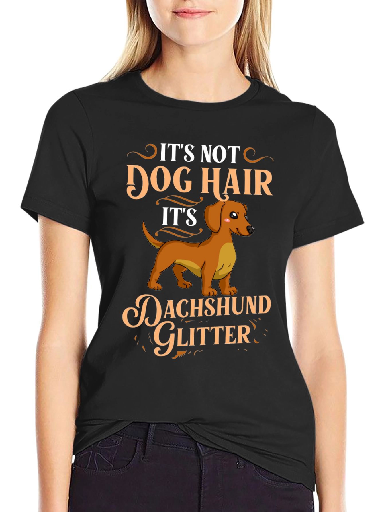Dachshund Glitter T-Shirt - Dog Lover Gift