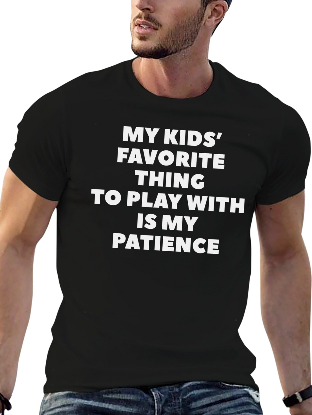 Humorous My Kids Patience Graphic T-Shirt