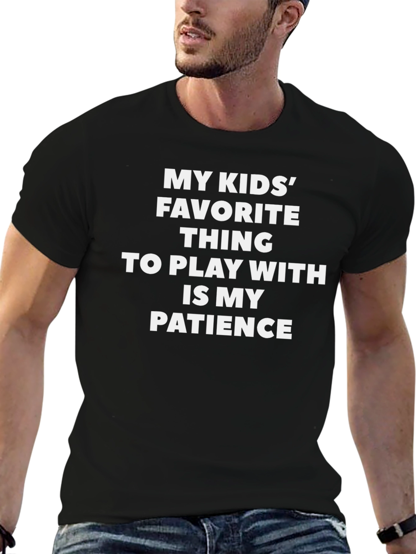 Humorous My Kids Patience Graphic T-Shirt