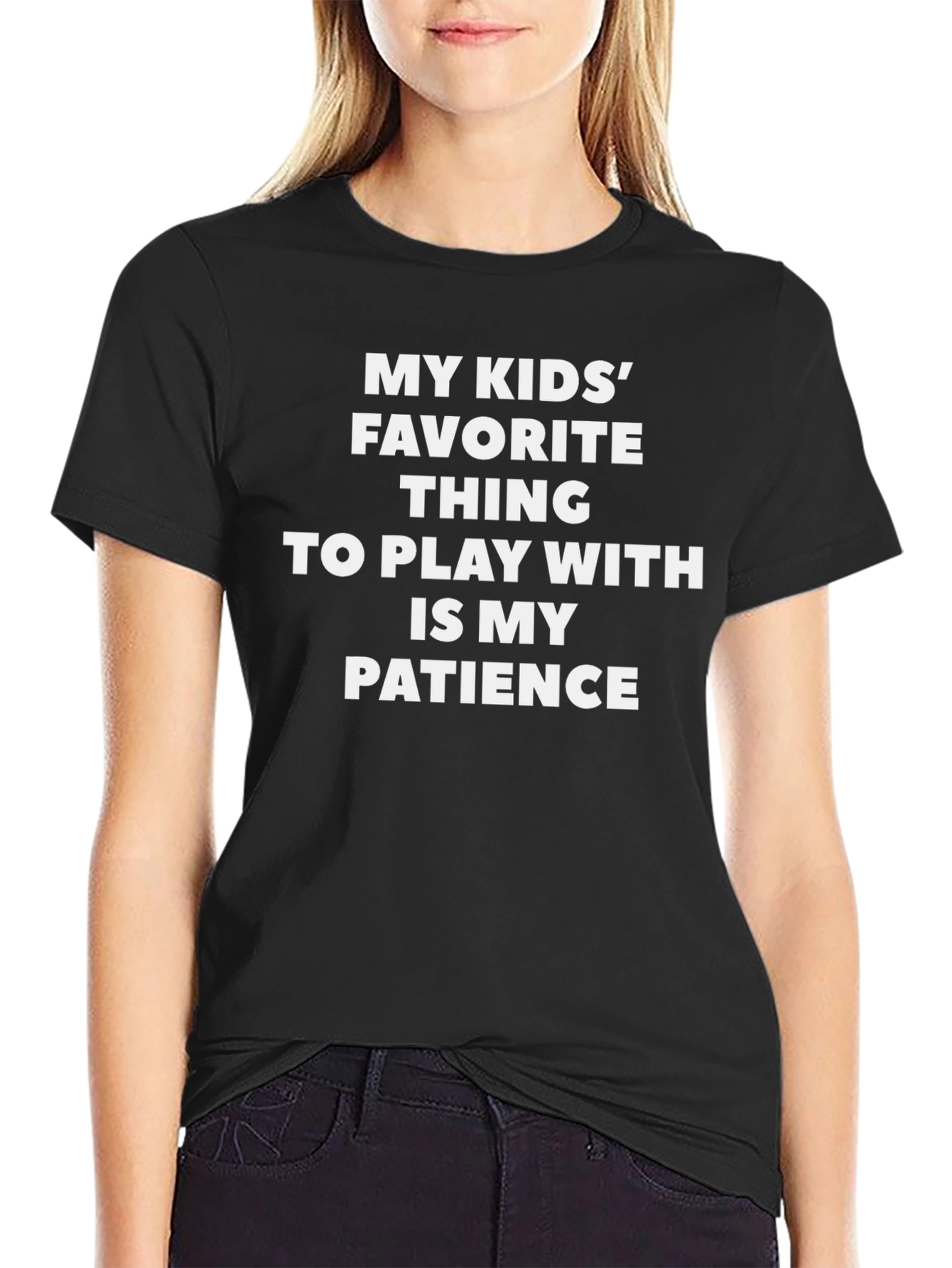 Humorous My Kids Patience Graphic T-Shirt