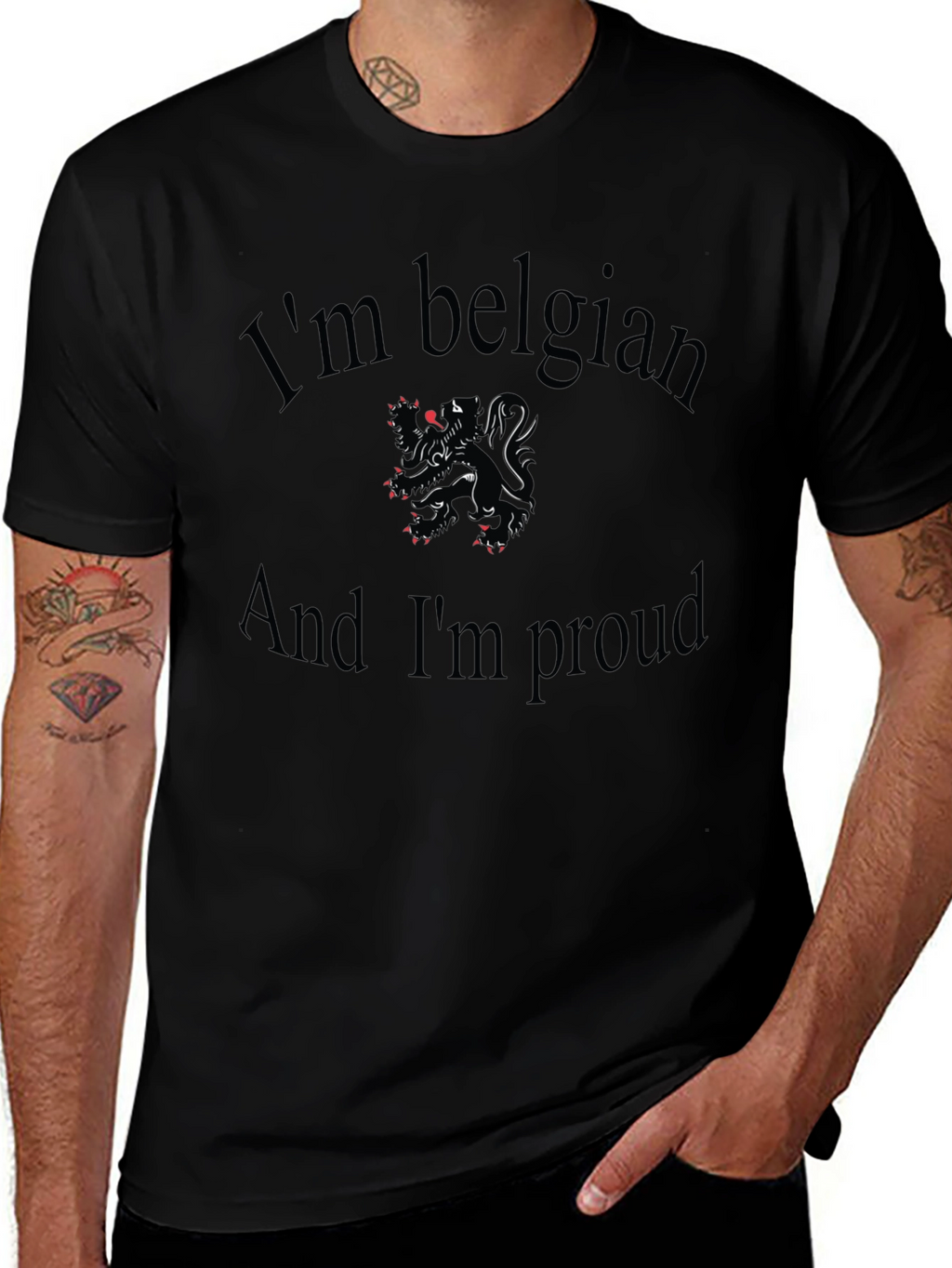 Belgian Pride Graphic Tee - Black