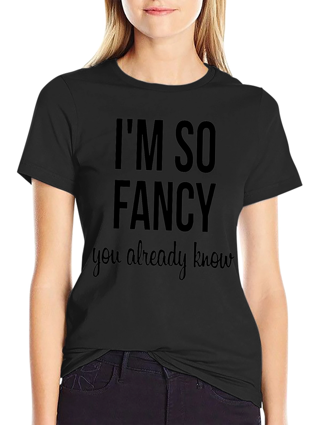 Im So Fancy Graphic T-Shirt - Black