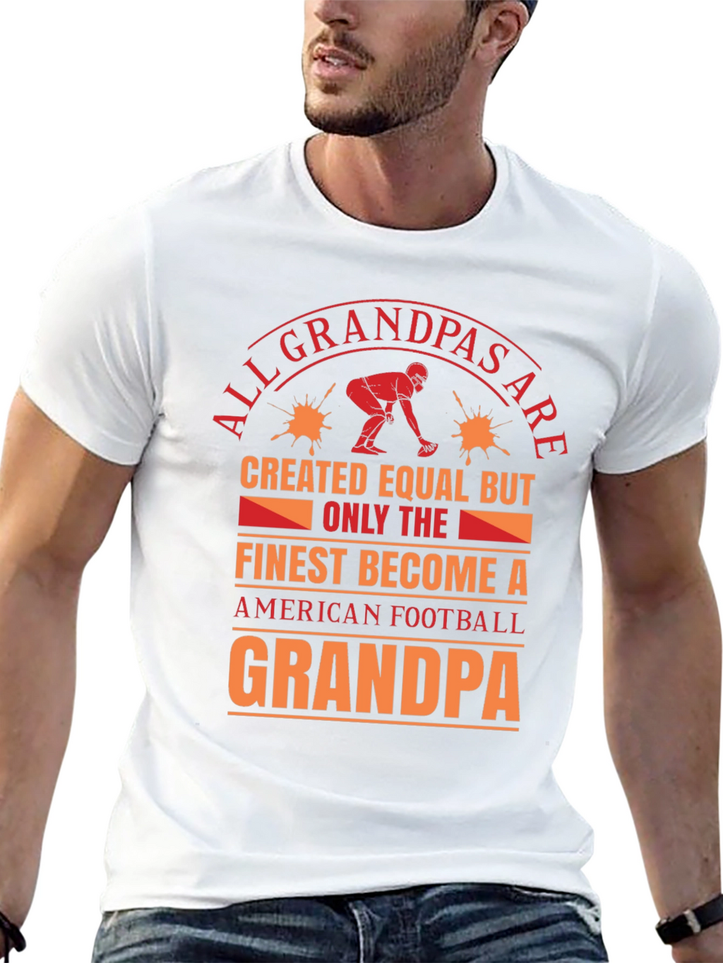 Football Grandpa T-Shirt: Finest Become A Grandpa