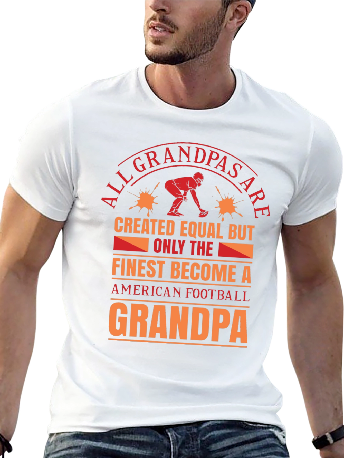 Football Grandpa T-Shirt: Finest Become A Grandpa