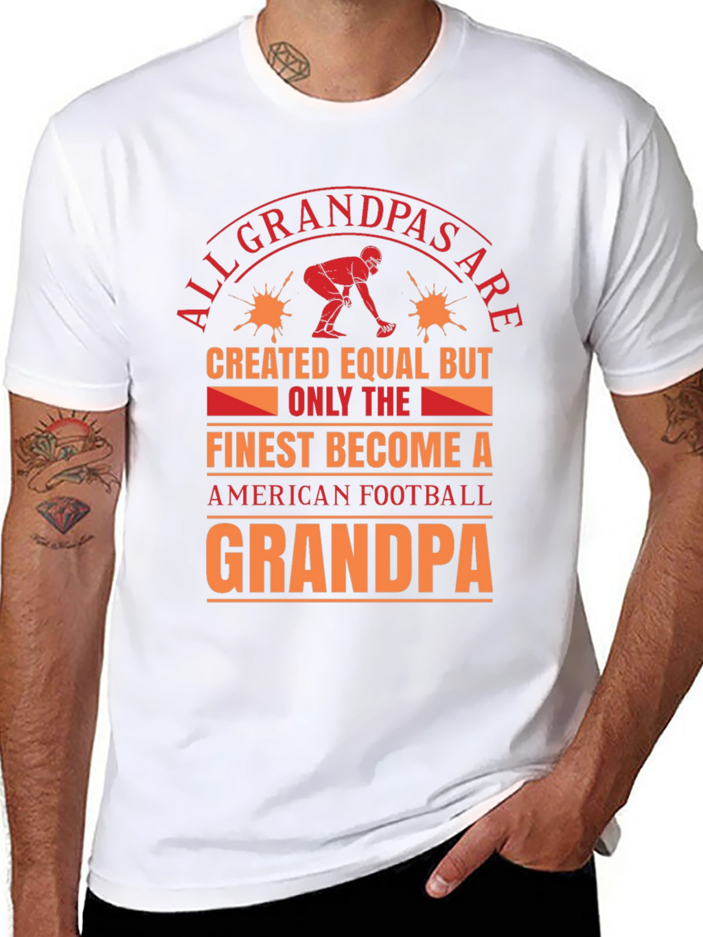 Football Grandpa T-Shirt: Finest Become A Grandpa