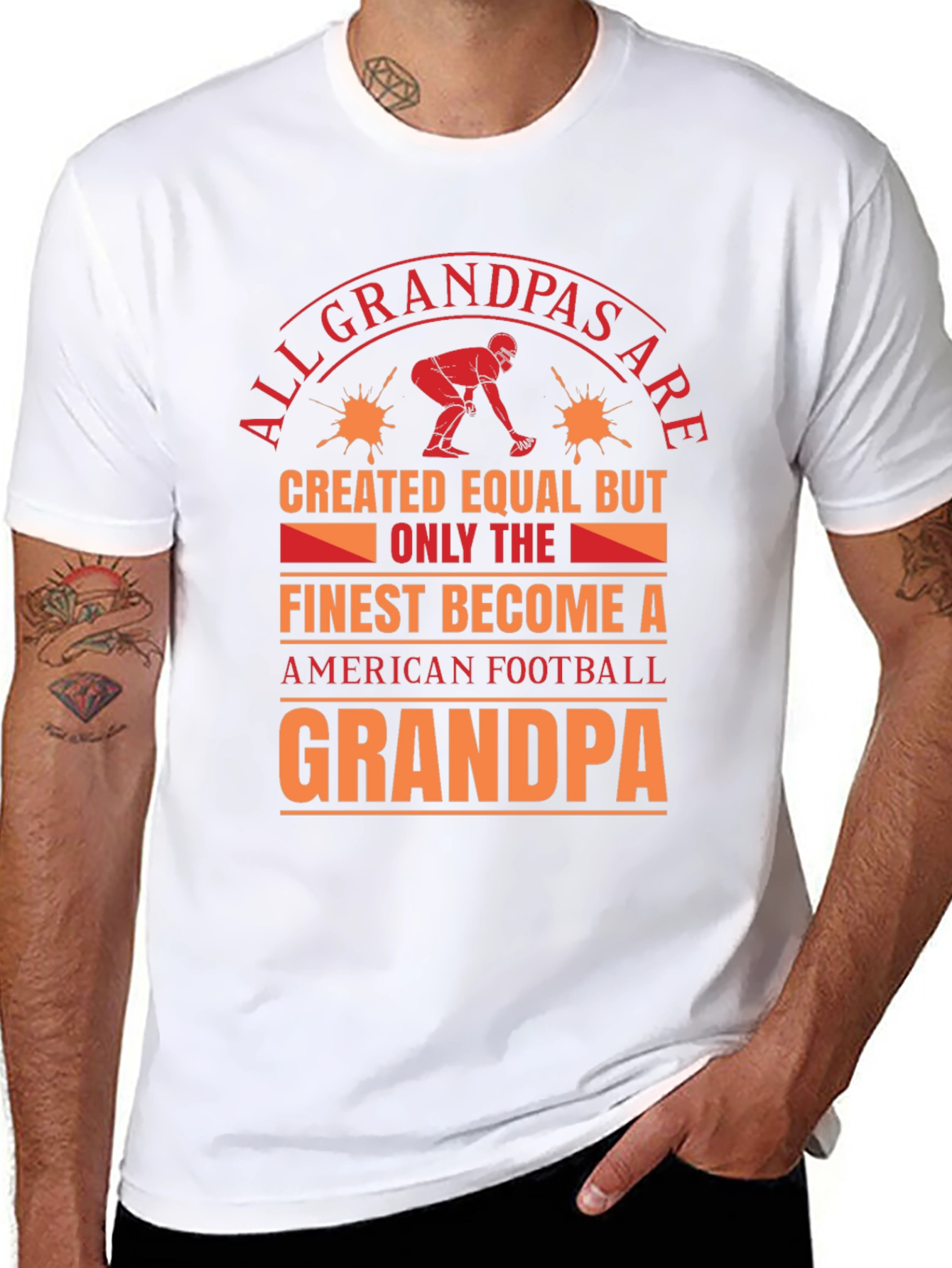 Football Grandpa T-Shirt: Finest Become A Grandpa