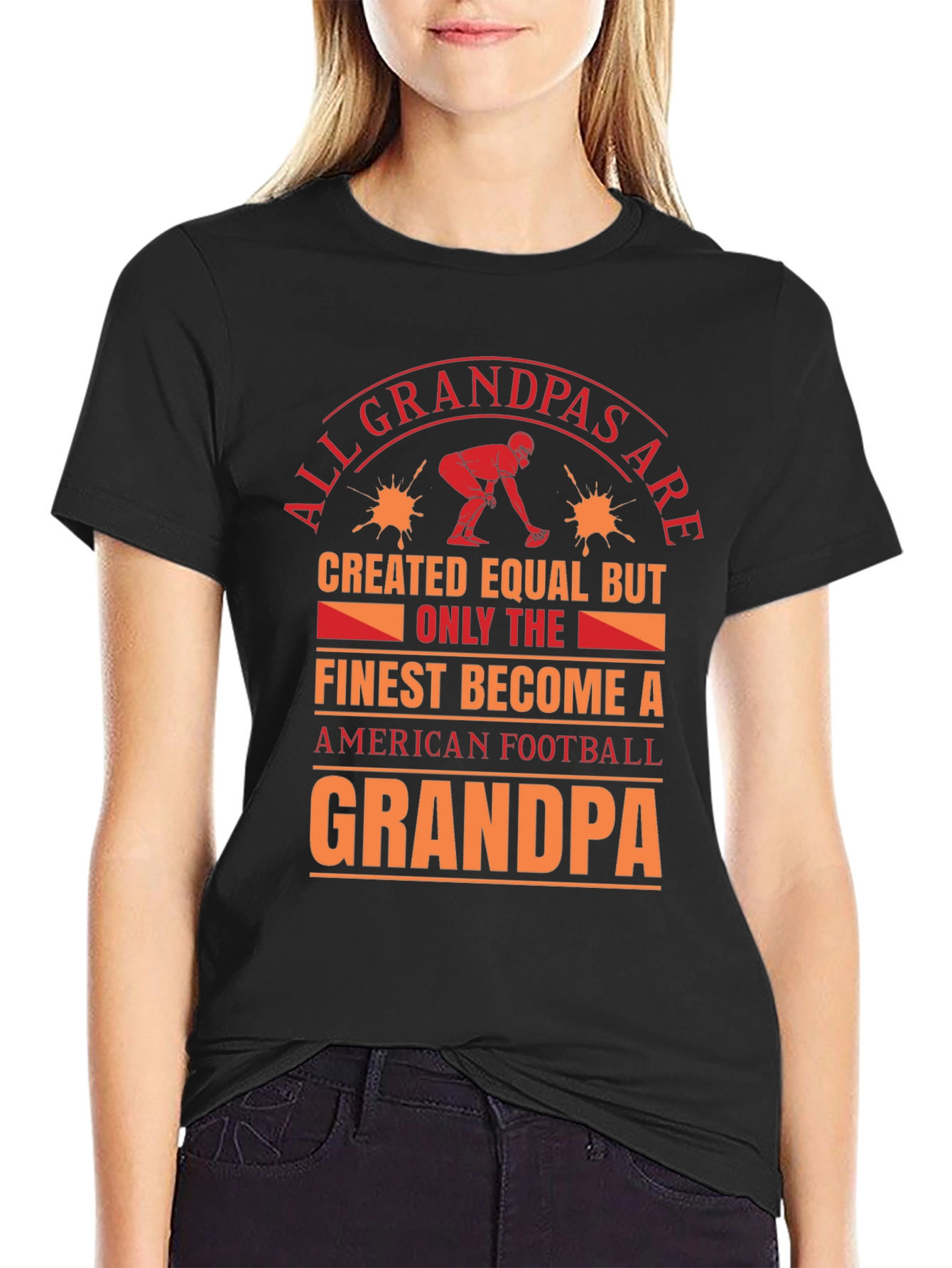 Football Grandpa T-Shirt: Finest Become A Grandpa