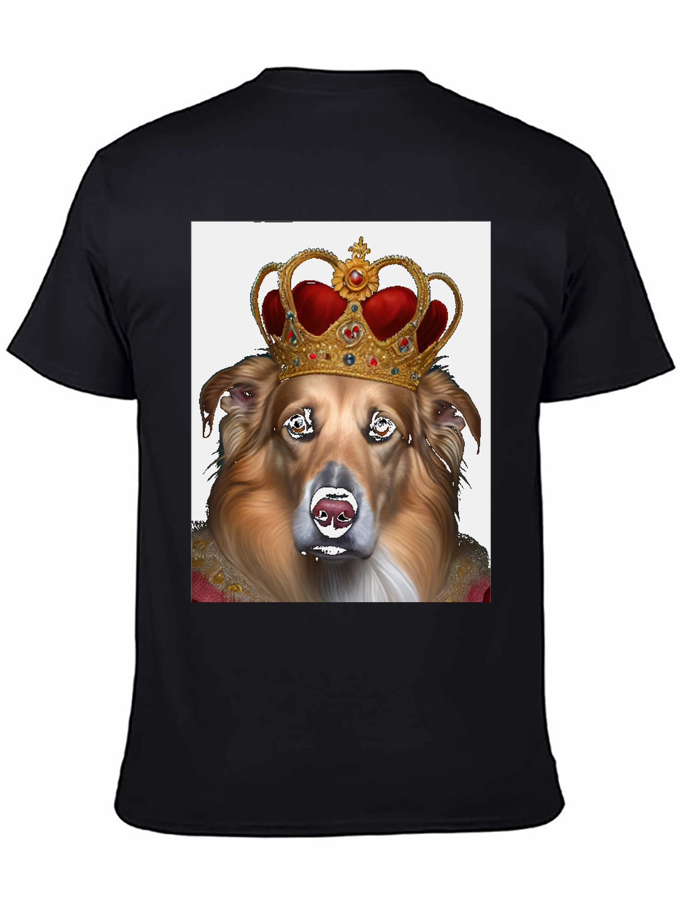 King Dog Graphic Tee - Black Cotton