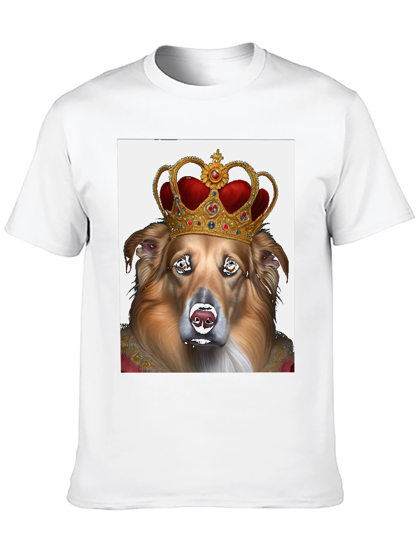 King Dog Graphic Tee - Black Cotton