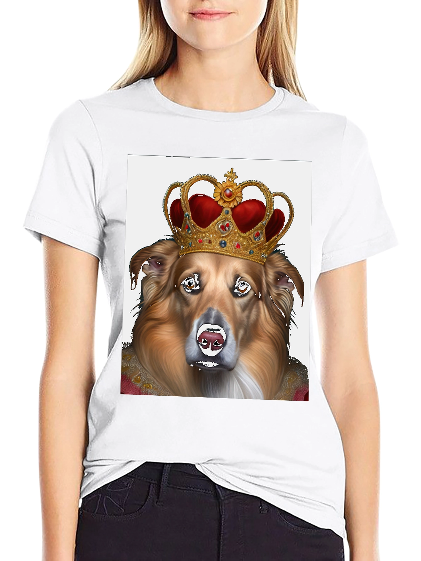 King Dog Graphic Tee - Black Cotton