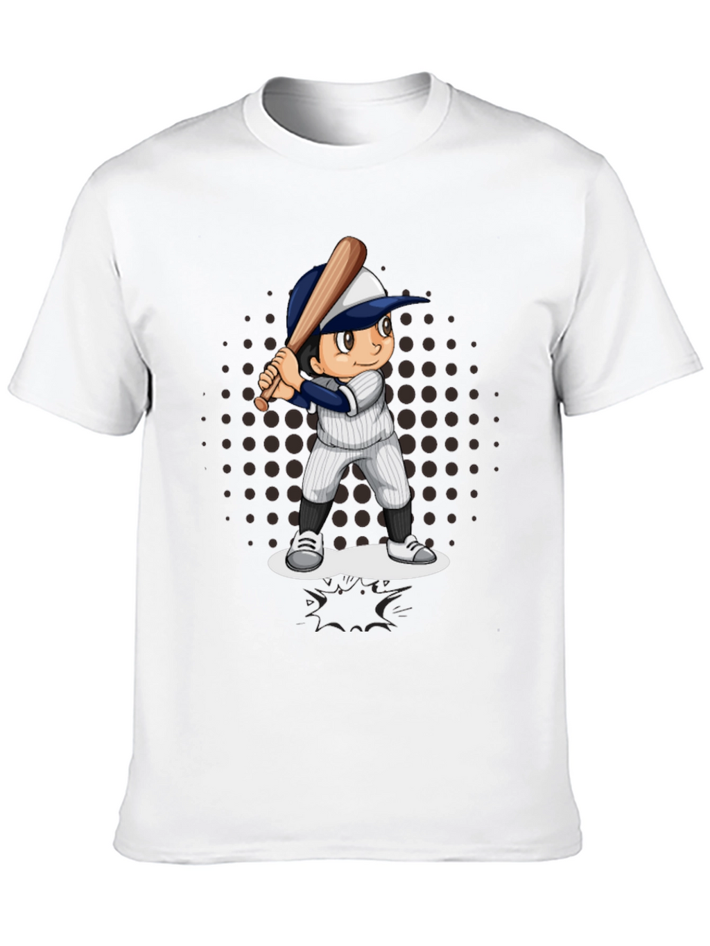 Baseball Cartoon Graphic T-Shirt