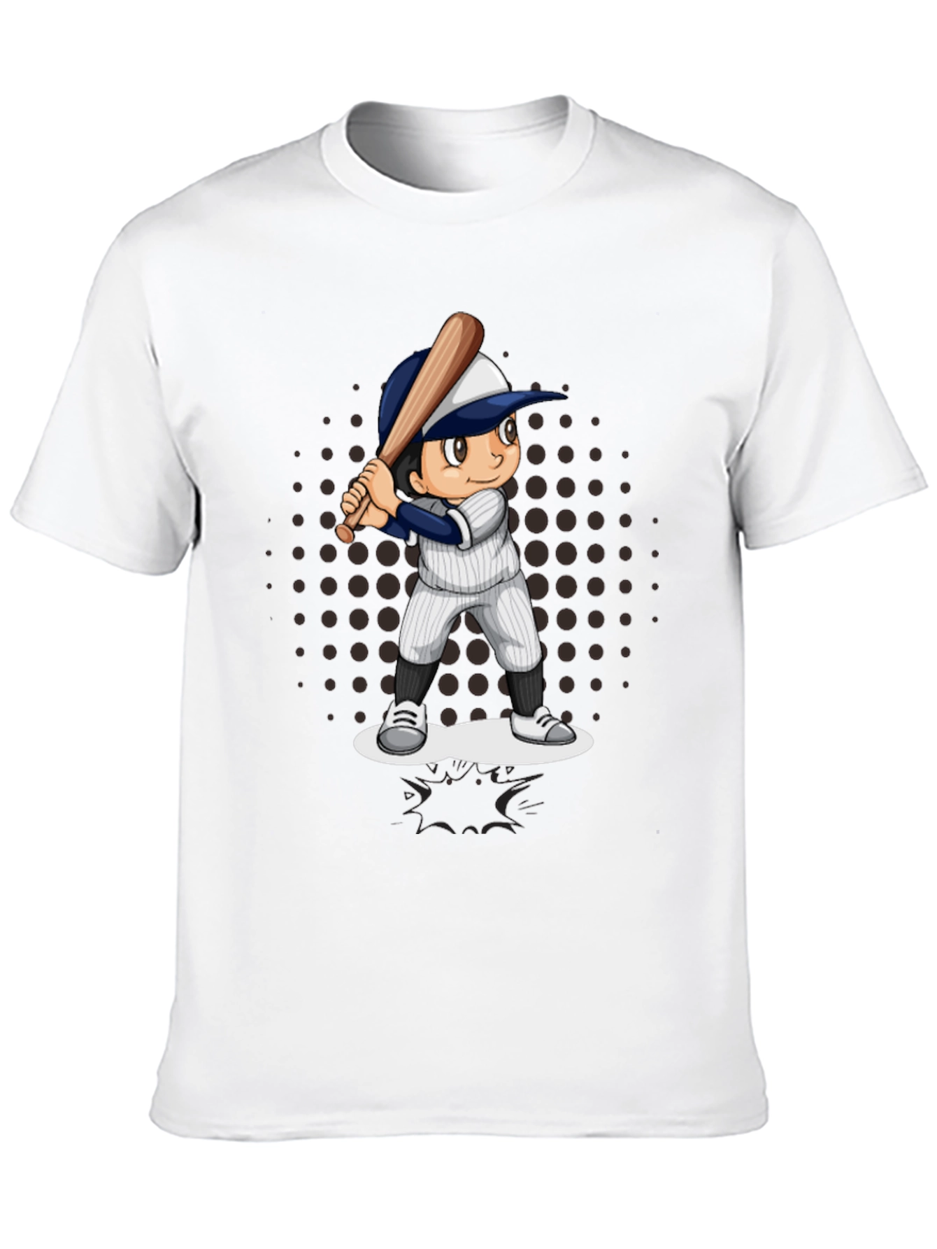 Baseball Cartoon Graphic T-Shirt