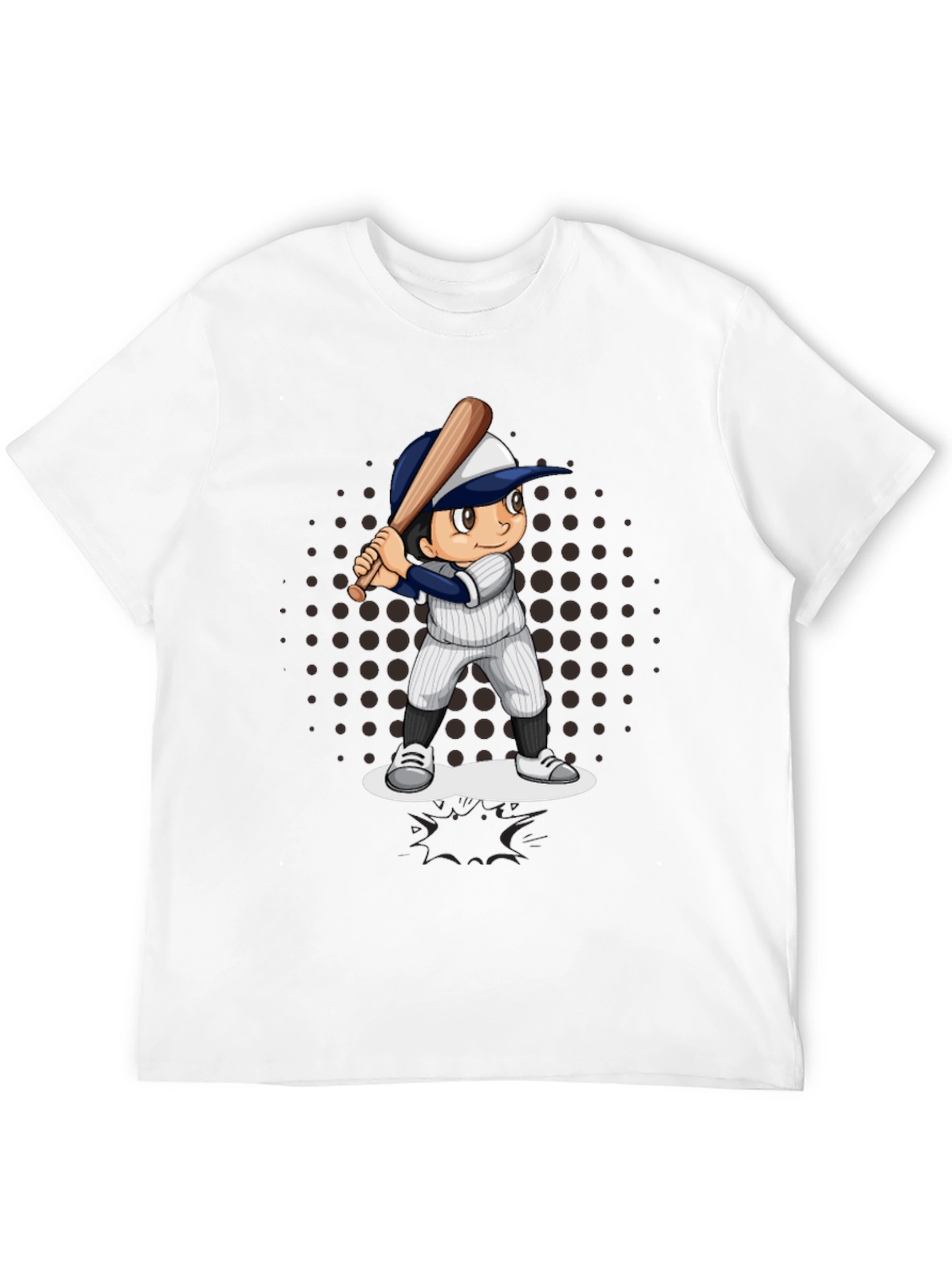 Baseball Cartoon Graphic T-Shirt