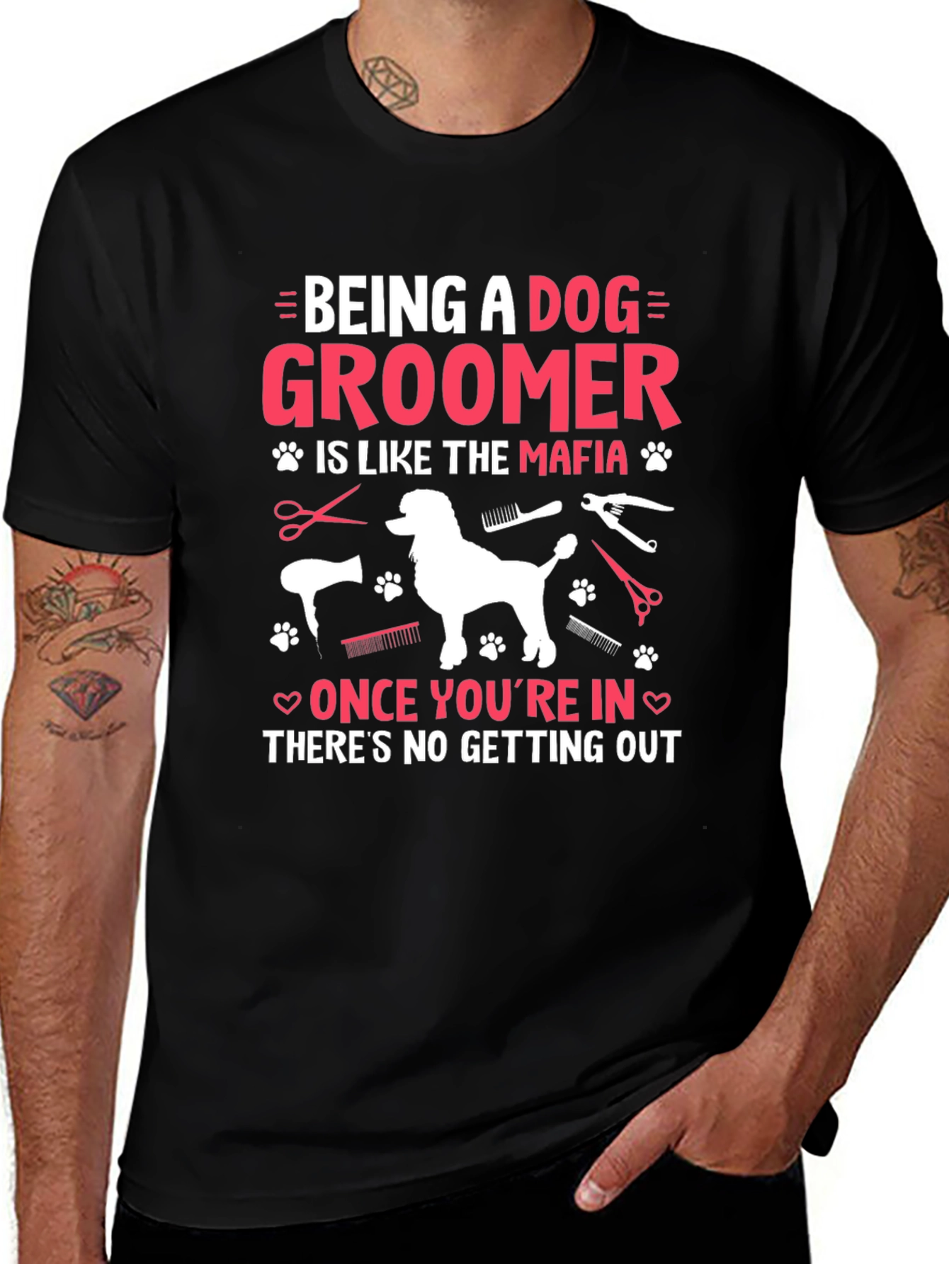 Dog Groomer Mafia T-Shirt - Grooming Humor Tee