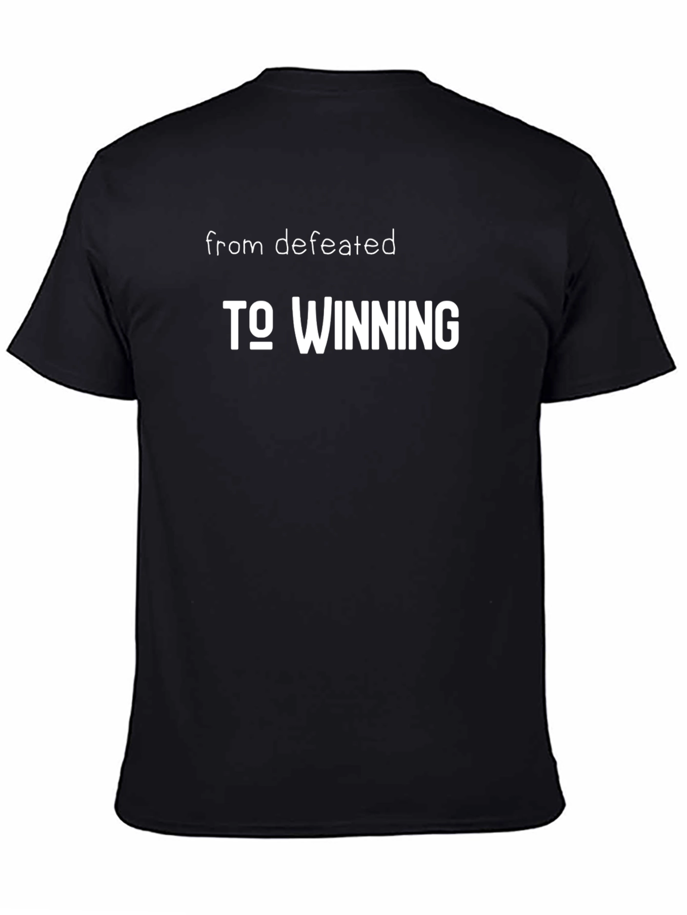 From Defeated to Winning Graphic Tee - Black