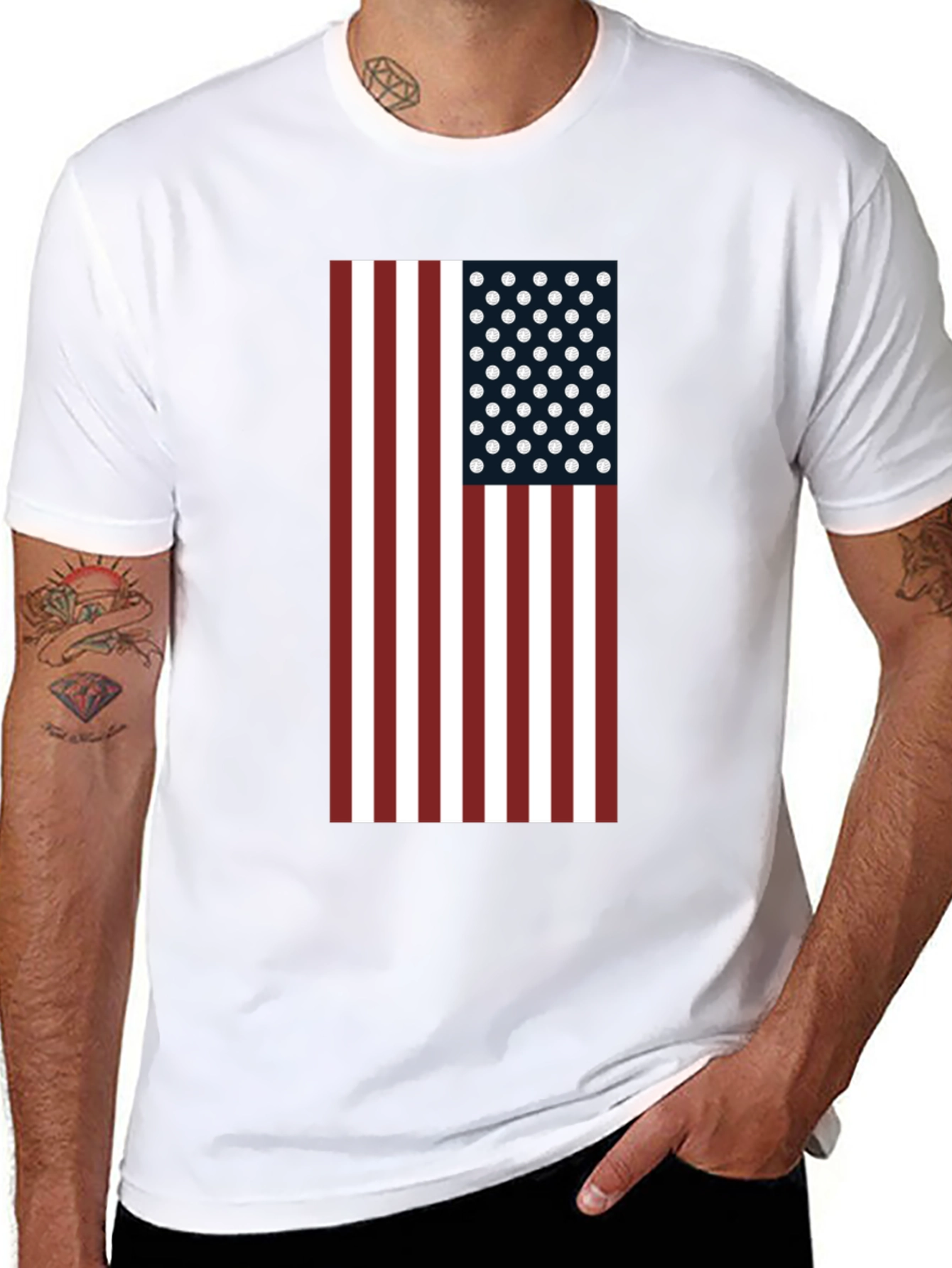 American Flag Graphic Tee - Patriotic Style