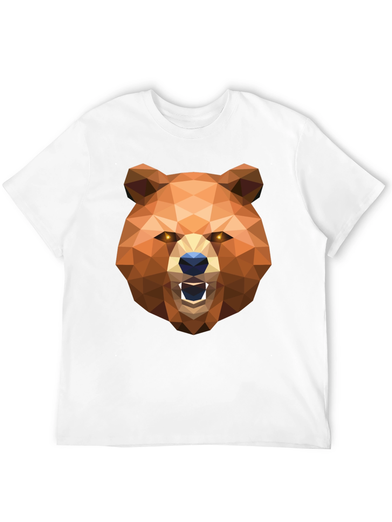 Geometric Bear Head Graphic T-Shirt