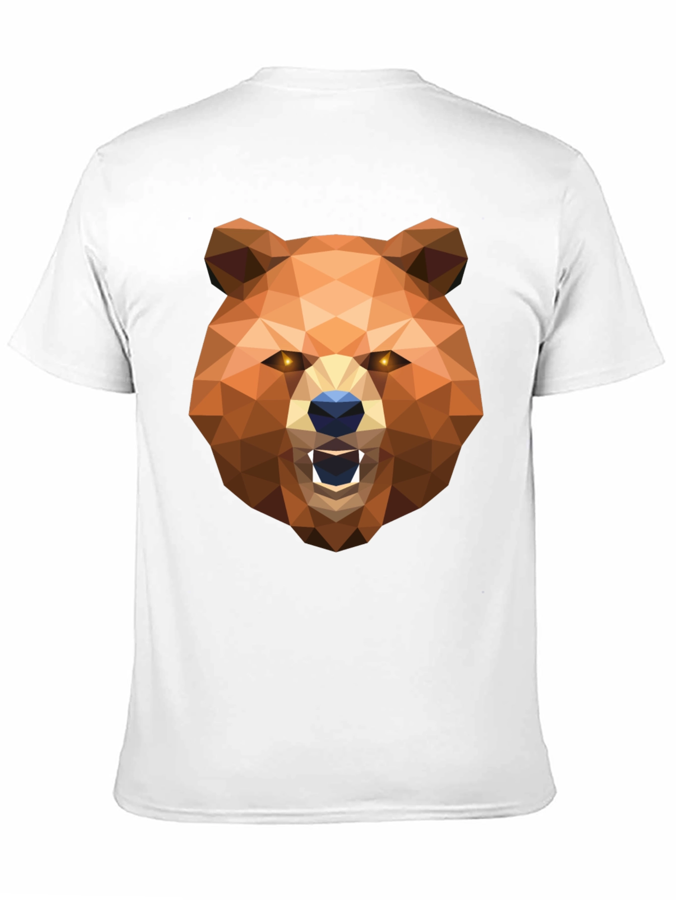 Geometric Bear Head Graphic T-Shirt