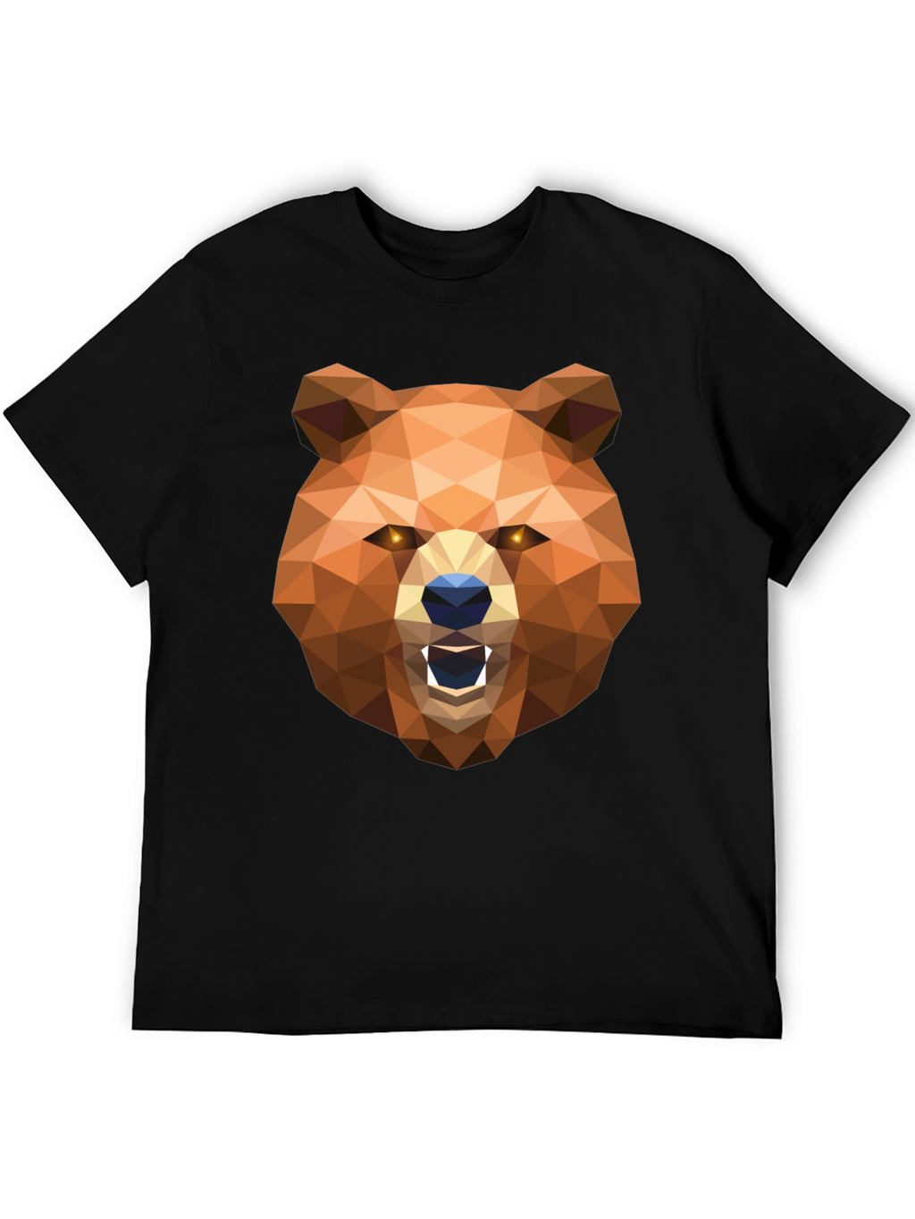 Geometric Bear Head Graphic T-Shirt