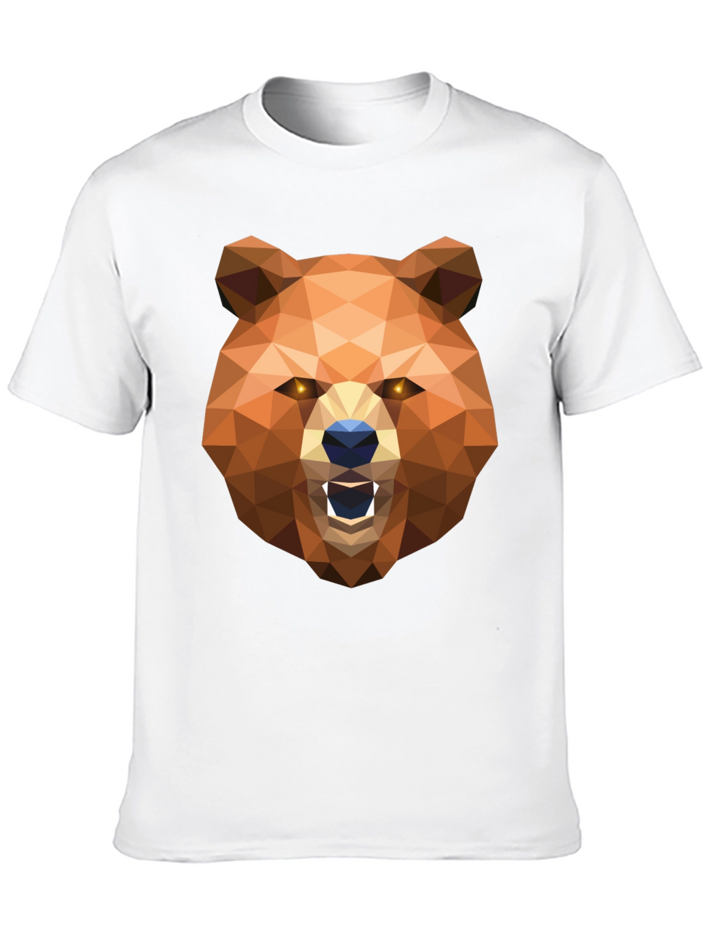 Geometric Bear Head Graphic T-Shirt