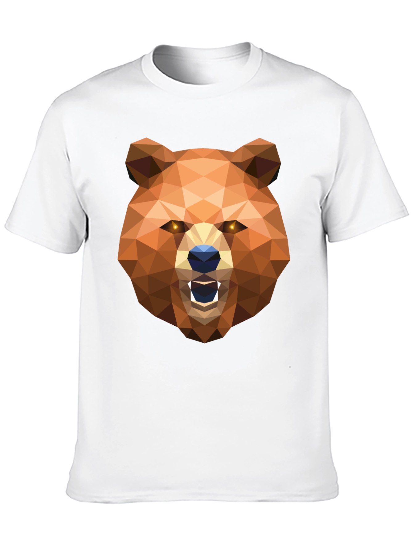 Geometric Bear Head Graphic T-Shirt