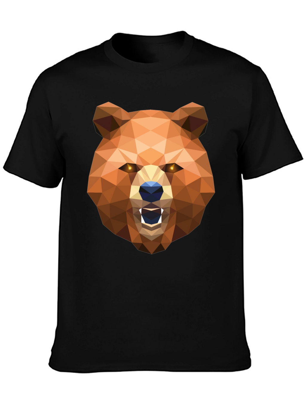 Geometric Bear Head Graphic T-Shirt
