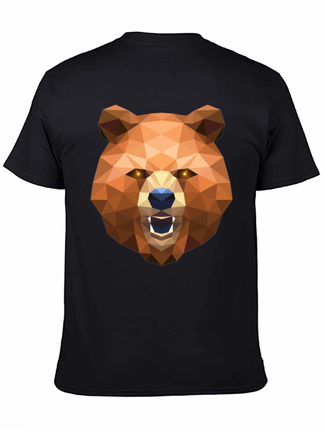 Geometric Bear Head Graphic T-Shirt