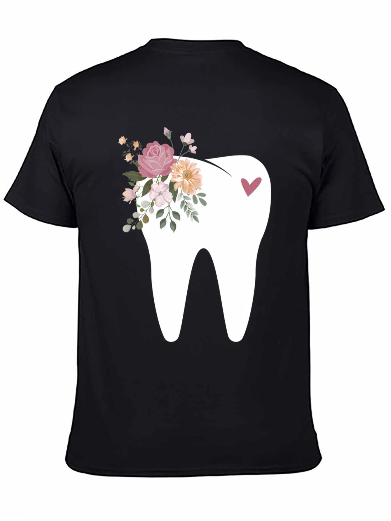 Floral Tooth Graphic Tee - Dental Lover Shirt