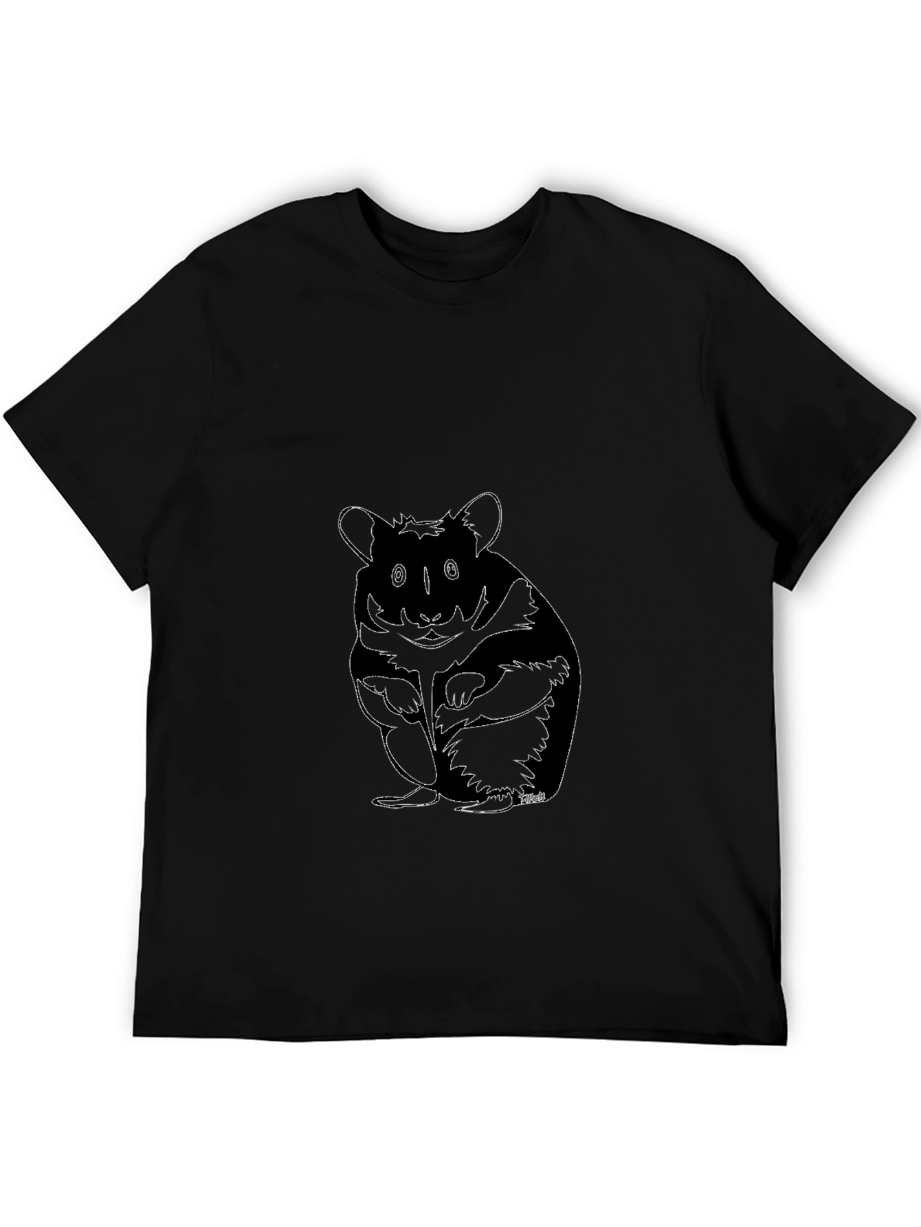 Hamster Outline Graphic Tee - Soft & Stylish