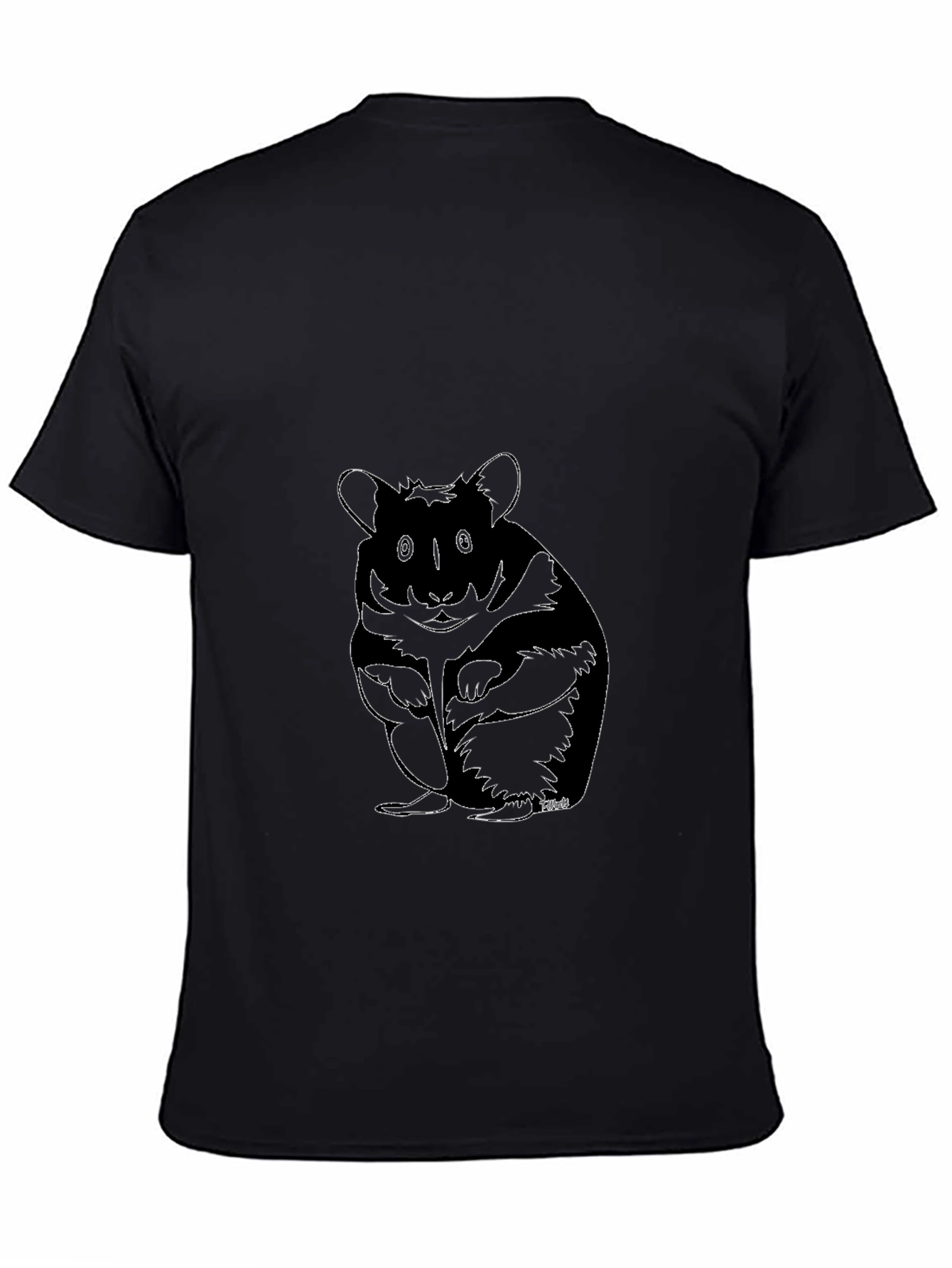 Hamster Outline Graphic Tee - Soft & Stylish