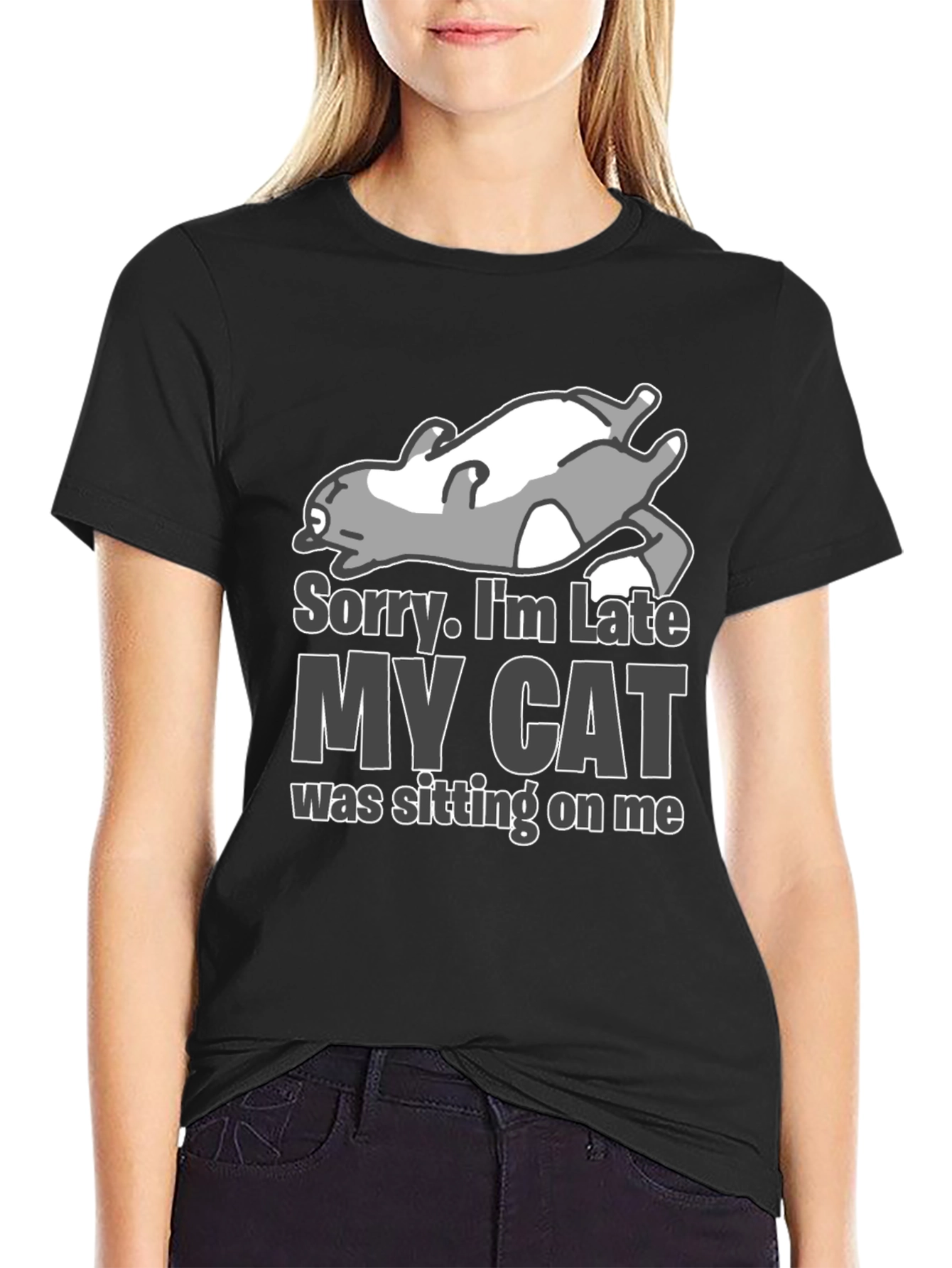 Funny My Cat Was Sitting On Me T-Shirt