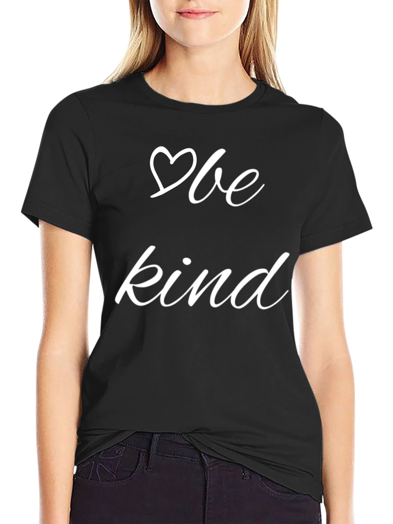 Be Kind Black T-Shirt - Positive Message Tee